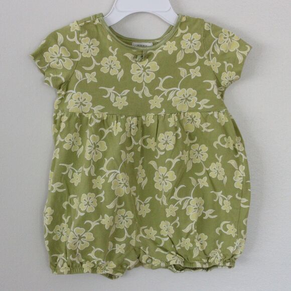 1999 babyGap 3-6m Short Sleeve Tropical Print Bubble Romper - Picture 1 of 4